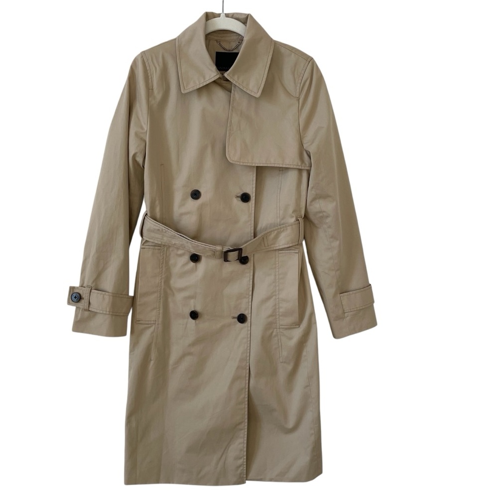 Banana Republic Essential Trench Coat Golden Beige Size Small Water Resistant
